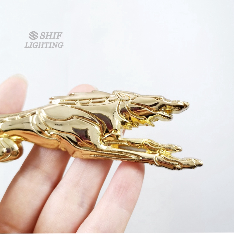 1pc Stiker Emblem Logo Serigala Lari 3d Bahan Metal Untuk Dekorasi Mobil/Motor
