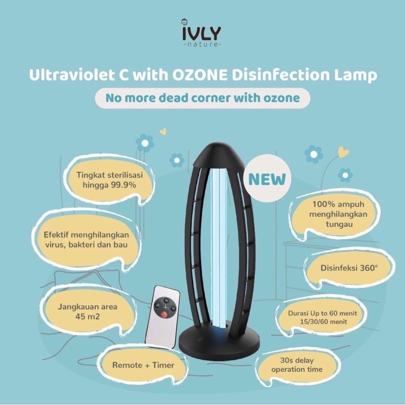 IVLY NATURE UVC+Ozone Disinfection Lamp