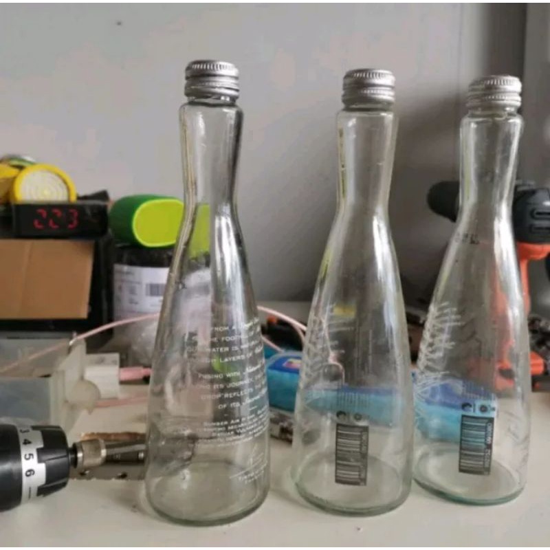 botol kosong aqua refil botol kaca vas bunga botol kosong 380ml