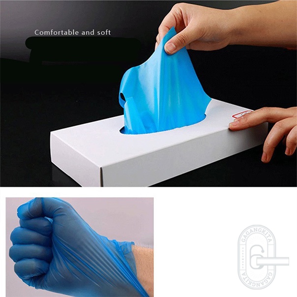 Sarung Tangan TPE Grade A Anti Infeksi 100PCS Food Grade Tahan Air Alergi Sarung Tangan Keselamatan Sekali Pakai