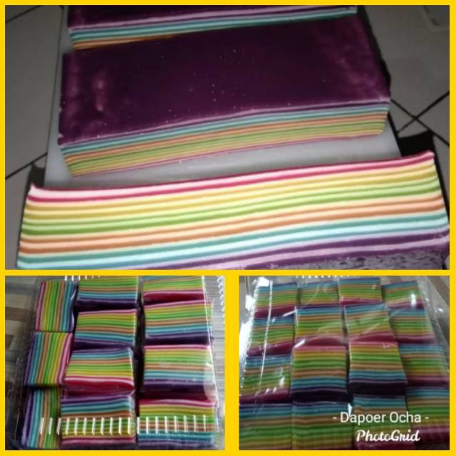 

Kue pepek rainbow enak wangi