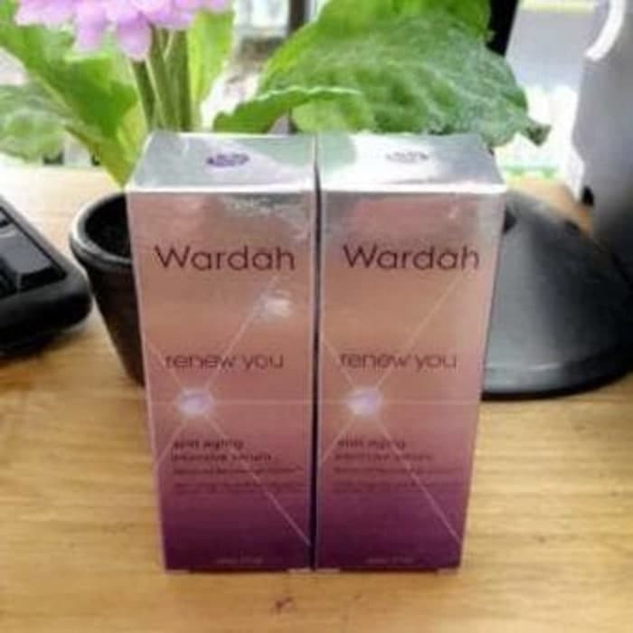 Terbaru Wardah Renew You Anti Aging Krim Siang dan Malam Night Cream Day Cream Original