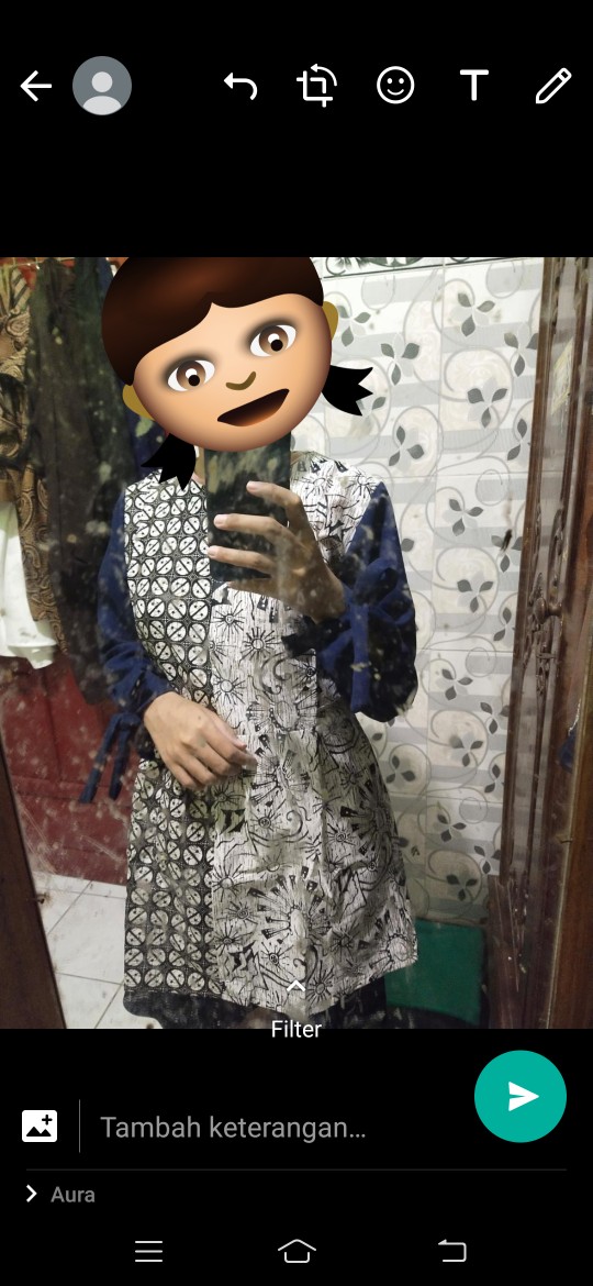 Batik Wanita Asj Sa Hrb026 Kenongo Kemeja Tosca Pendek