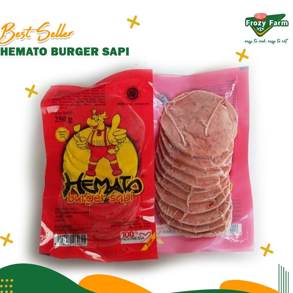 

HEMATO DAGING BURGER SAPI ISI 10 - DAGING BURGER