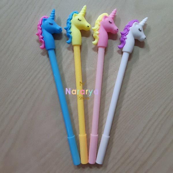 

2x Gel Pen Unicorn Besar / Gel Pen Karakter / Gel Pen Lucu / Pulpen Lucu / Alat Tulis Sekolah