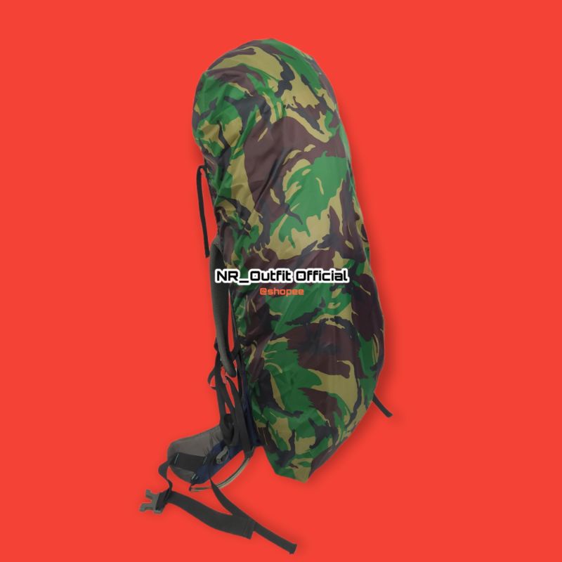 Rain Cover Bag Pendaki Gunung Army Doreng Size 75-80Liter Pelindung Tas Ransel Punggung Raincoat NR_Outfit Official