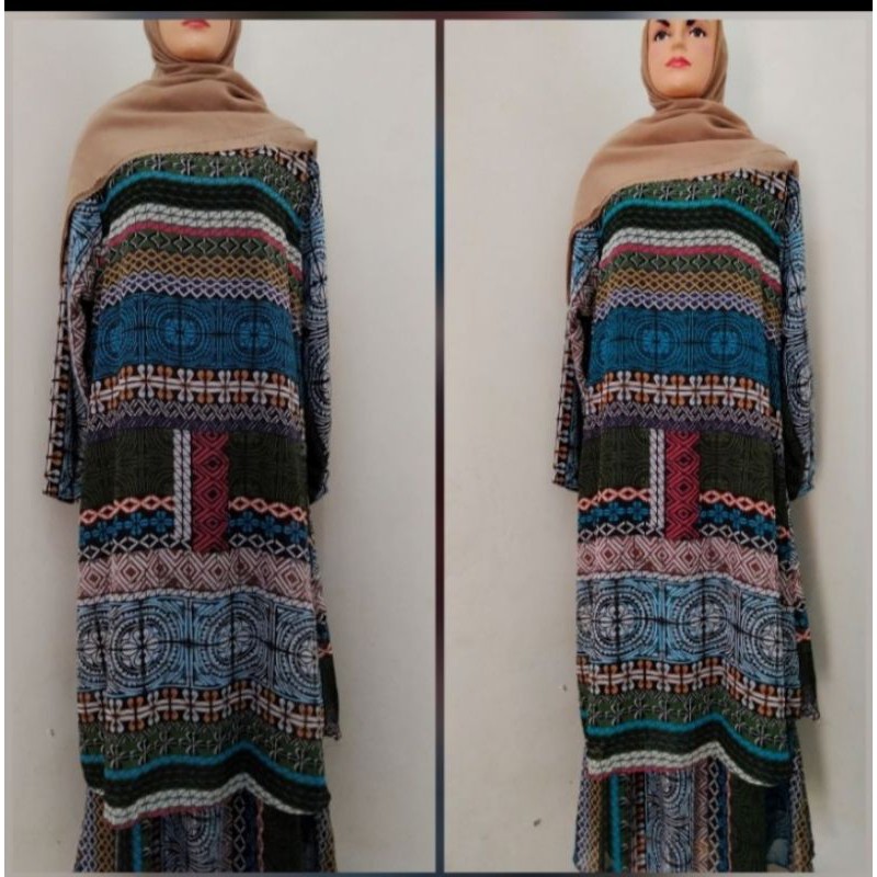 Gamis melayu malaysia terbaru bermotif