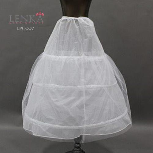 [TOKO TERPERCAYA] ROK PENGEMBANG GAUN PETTICOAT A-LINE PUTIH 3 RING 1 LAYER LPC007