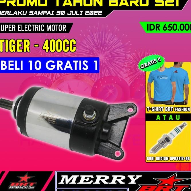 Super Electric Motor Brt Tiger 400Cc Dinamo Stater Bore Up Racing