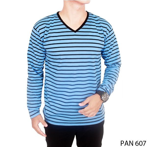 Kaos Panjang Trendy Spandek Biru – PAN 607