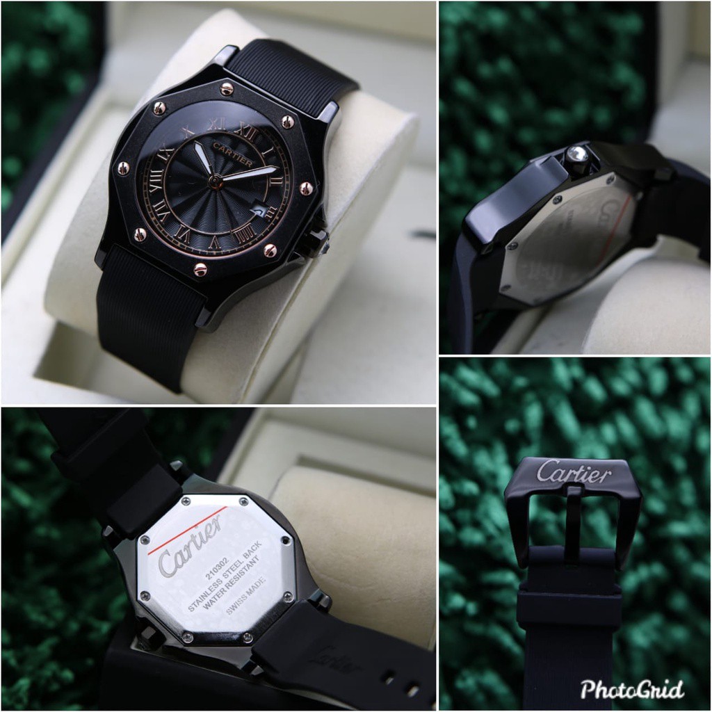 Jam tangan wanita Cartier tali rubber anti air kualitas premium TERBARU bisa COD