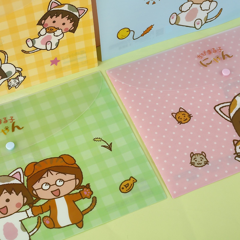 Map Chibi Maruko Chan Import Ukuran A4 Folder Plastik Premium