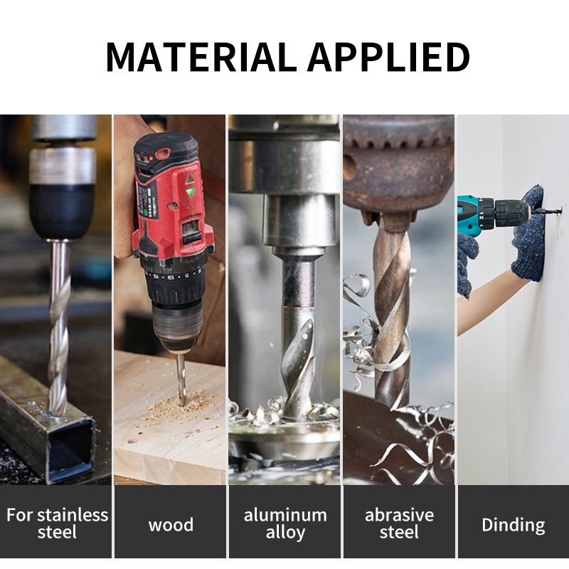 ISKU Mata Bor Beton HSS Memutar Bor Mata Bor Baja Kecepatan Tinggi Twist Drill Bit 3MM - 12 MM Untuk Baja Tahan Karat, Besi, Aluminium,