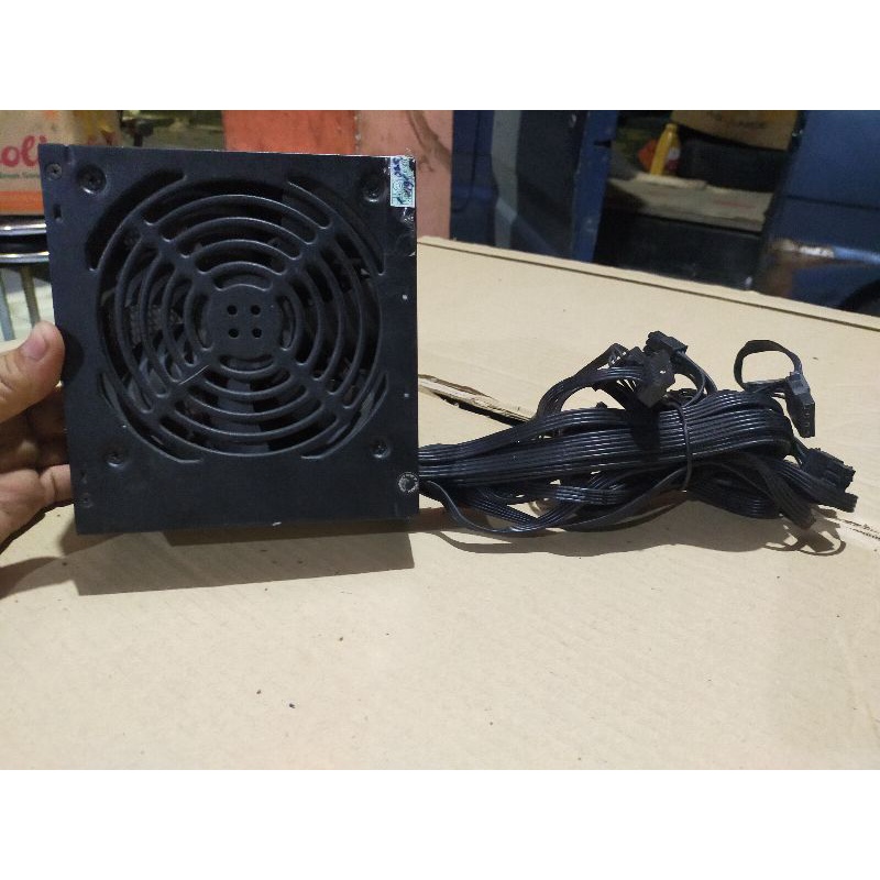 PSU/Power Supply 500W 80+ Hitam Kipas Besar 6 Pin vga