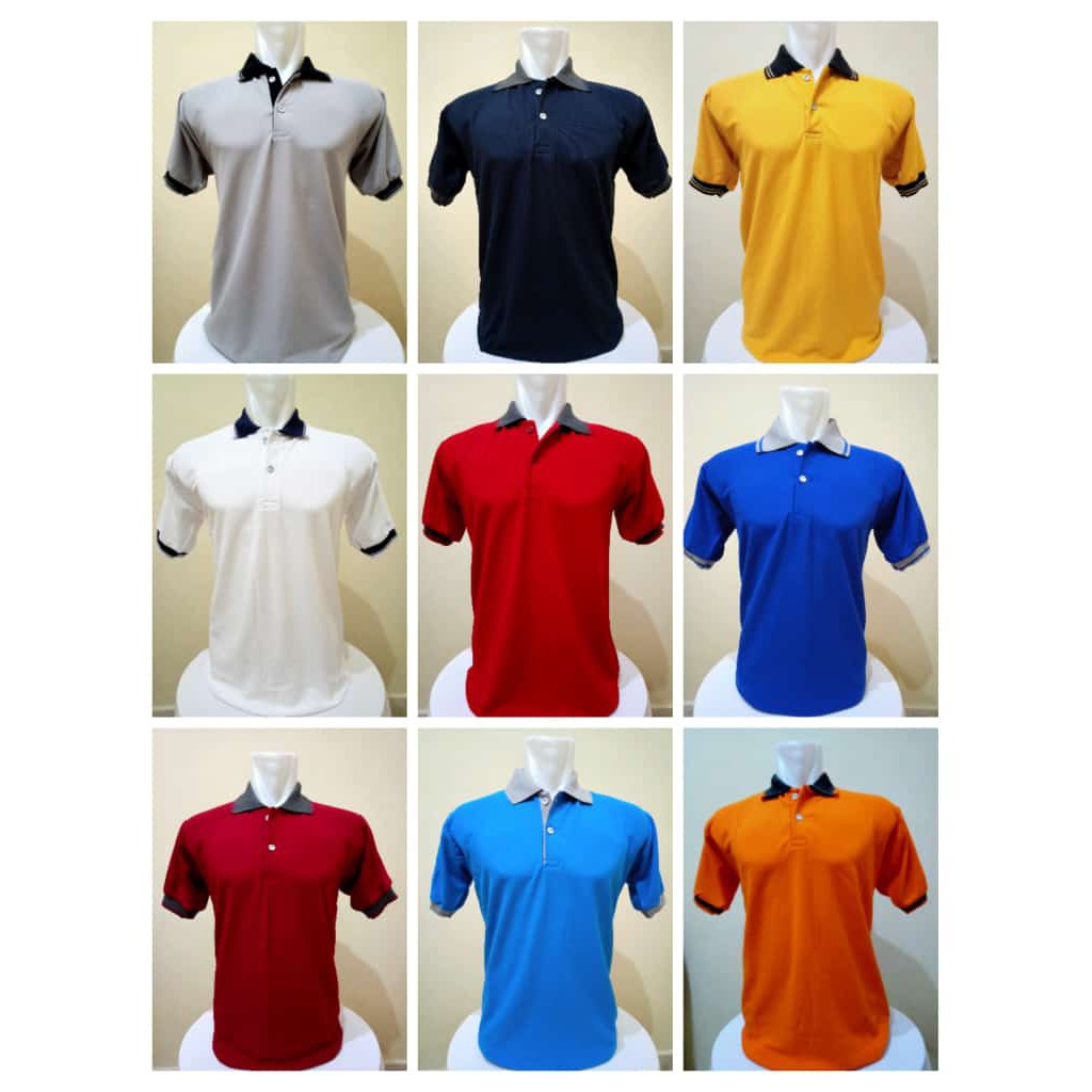 Kaos Polo/Kaos Kerah Kombinasi/Kaos list CVC