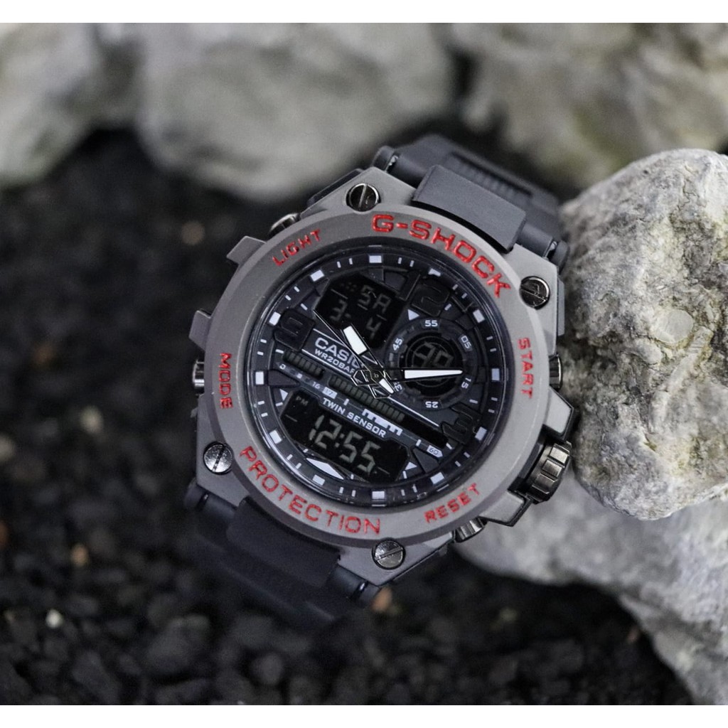 JAM TANGAN PRIA G-SHOCK CASIO METAL 2395 BAHAN RUBBER