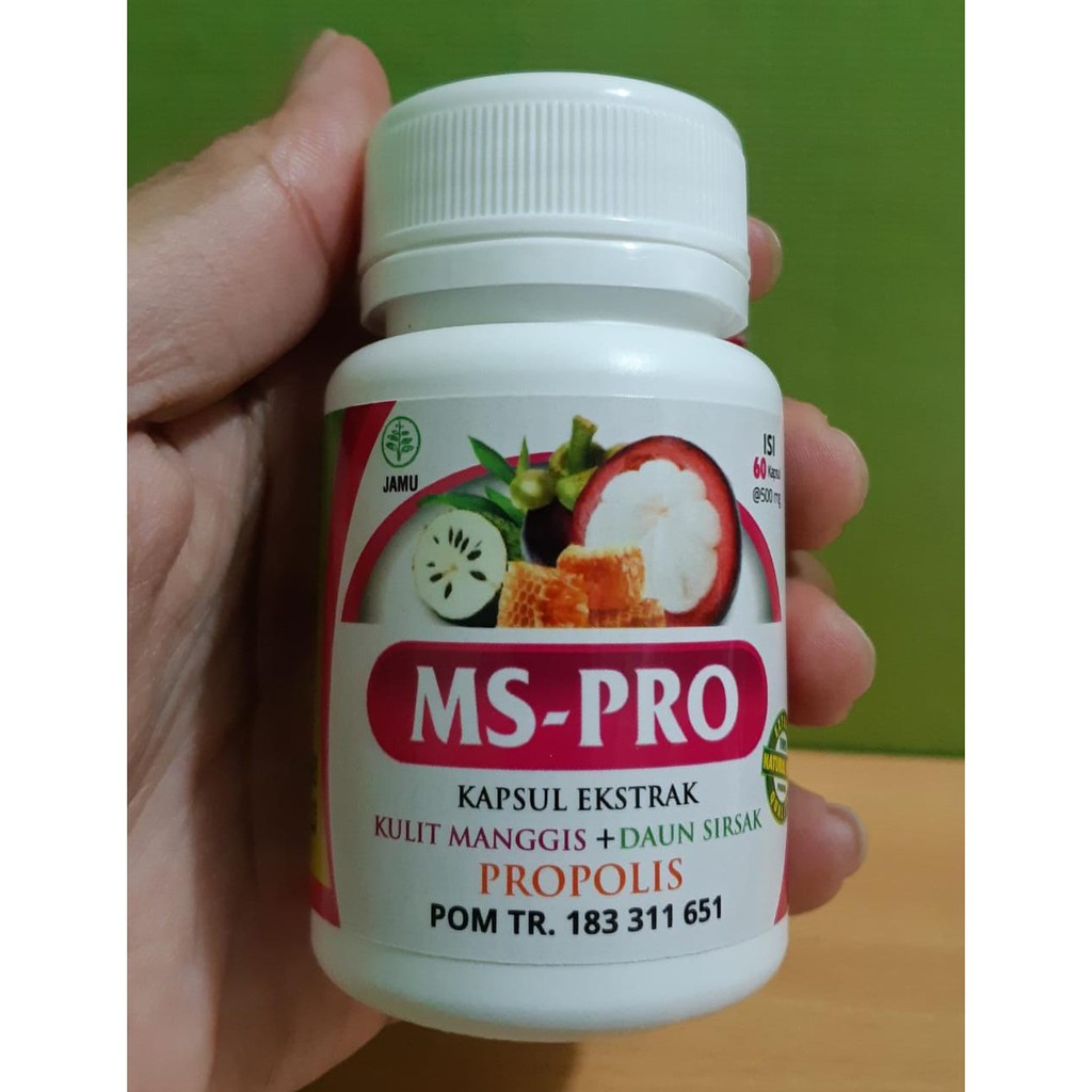 MS PRO EKSTRAK MANGGIS SIRSAK PROPOLIS 60 KAPSUL.