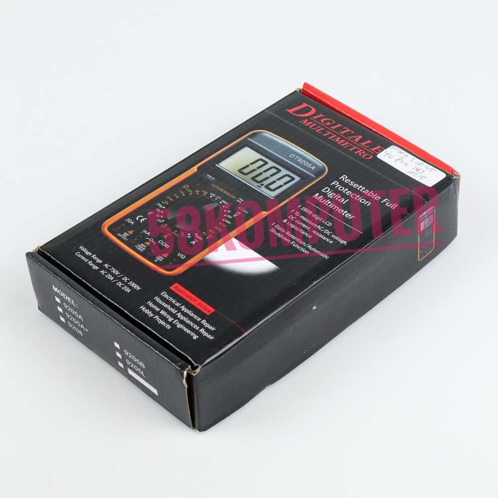 Multimeter Digital Volt Meter Digital Tester Digital Multitester Aneng DT9205A Paket lengkap