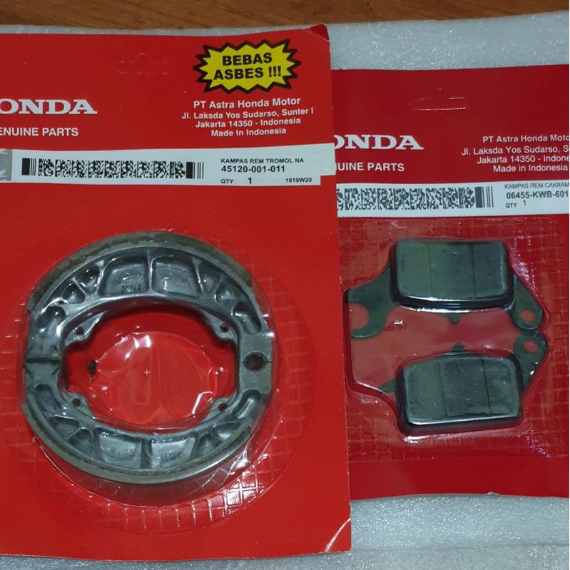 KAMPAS REM DEPAN BELAKANG HONDA REVO ABS / REVO FI / BLADE TROMOL