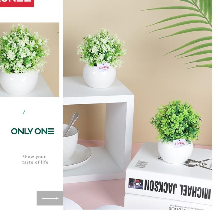Belanja hemat--Aonez bunga hias bunga artificial flowers Bunga Milan Kecil hias dengan Keramik pot b