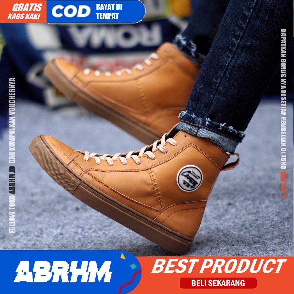 ABRHM X DANTE Sepatu Pria Casual Kulit Asli Sepatu Boot Sneakers Pria Sepatu Sneakers Casual Ori Sepatu Kasual Gaya Santai Keren Kekinian Original Shoes