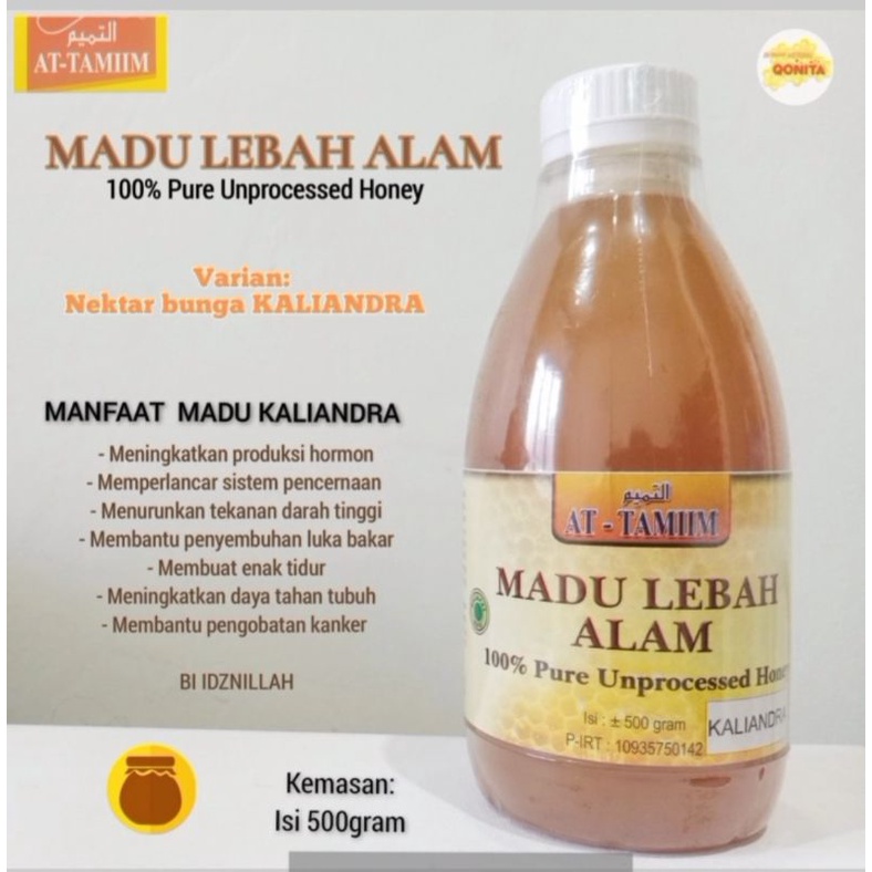 

Madu Lebah Alam AT TAMIIM, Kaliandra, 500gram