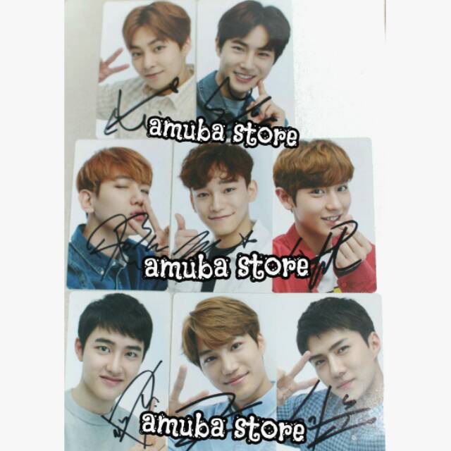 exo let's go elyxion photocard - signed photocard / pc