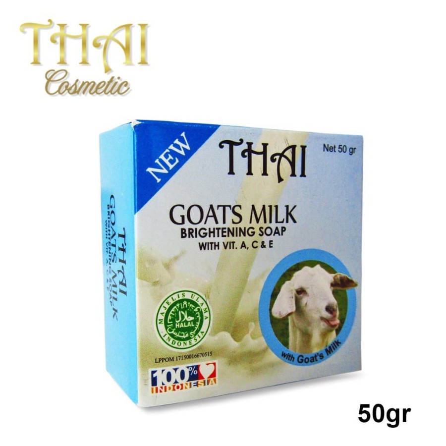 COD PAKET 2pcs THAI Sabun Susu Kambing / Goats Milk Soap 50gr BPOM Original /Sabun Mandi