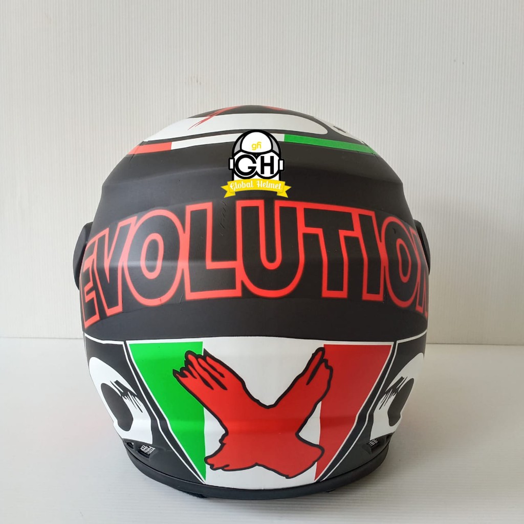 HELM EVOLUTION OUTSIDE BLACK DOFF HALF FACE MODEL GM EVO