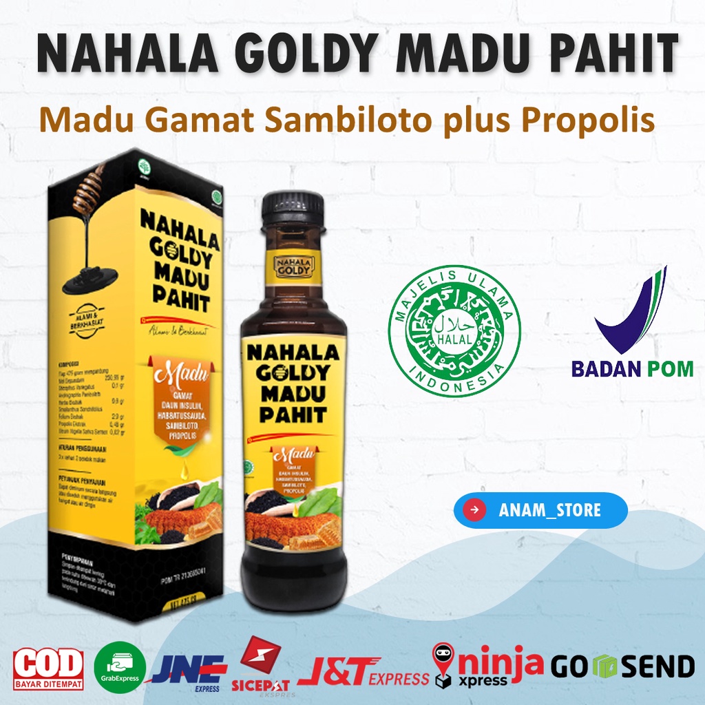 

Madu Hitam Pahit Gamat Gold Plus Nahala Goldy Isi 475 Gram / Madu Hitam Pahit Gamat / Nahala Goldy