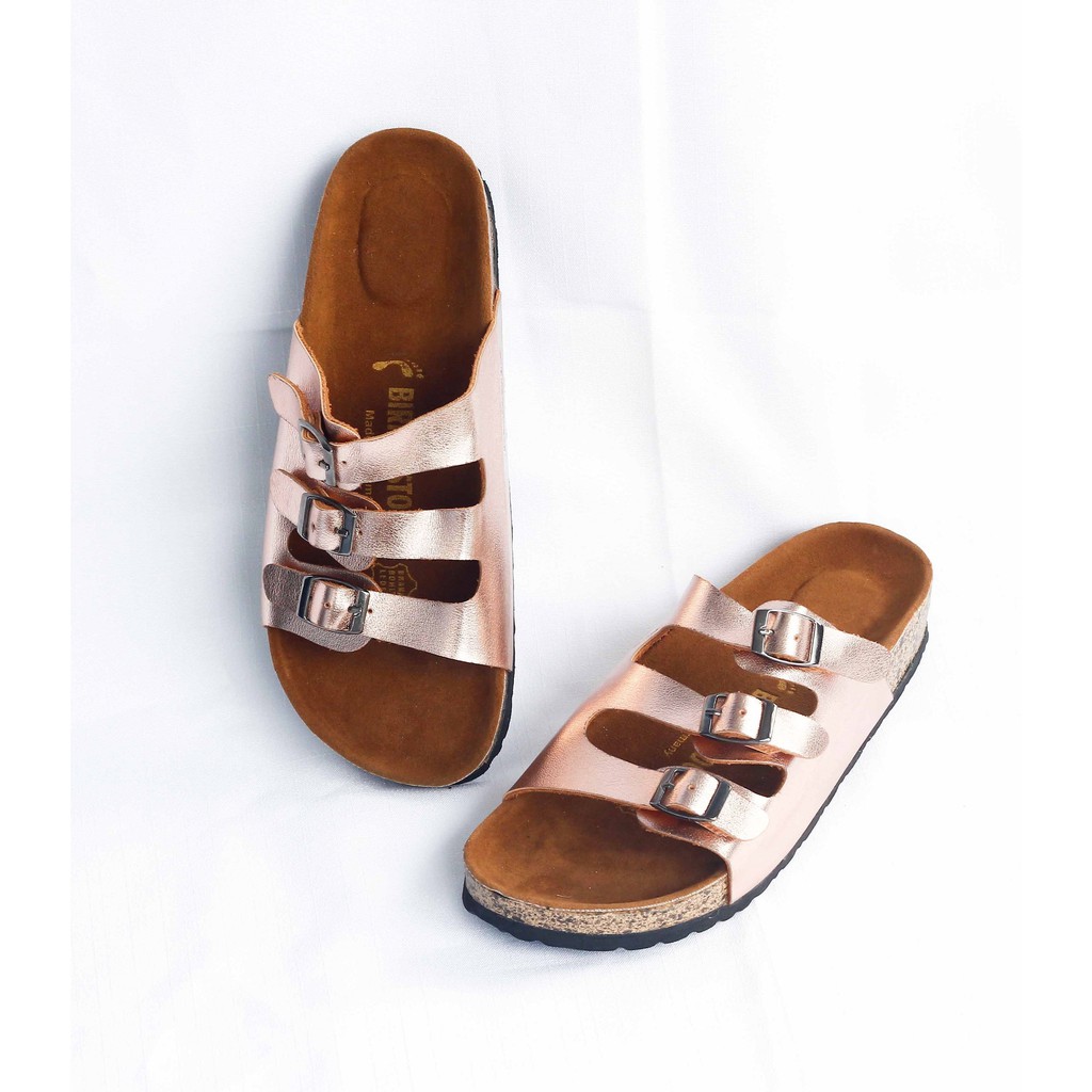  Sandal Birkenstock Wanita  Premium Florida Rose Gold 