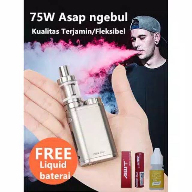 Paket Vapor Siap Ngebul TESLA TERMINATOR 90w Fapor Vape Fape RDA Rokok Elektrik Kebul + Batre3