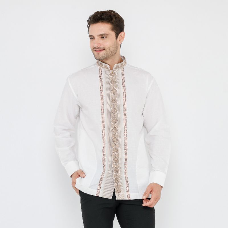 Baju Koko BHS signature Putih Cream