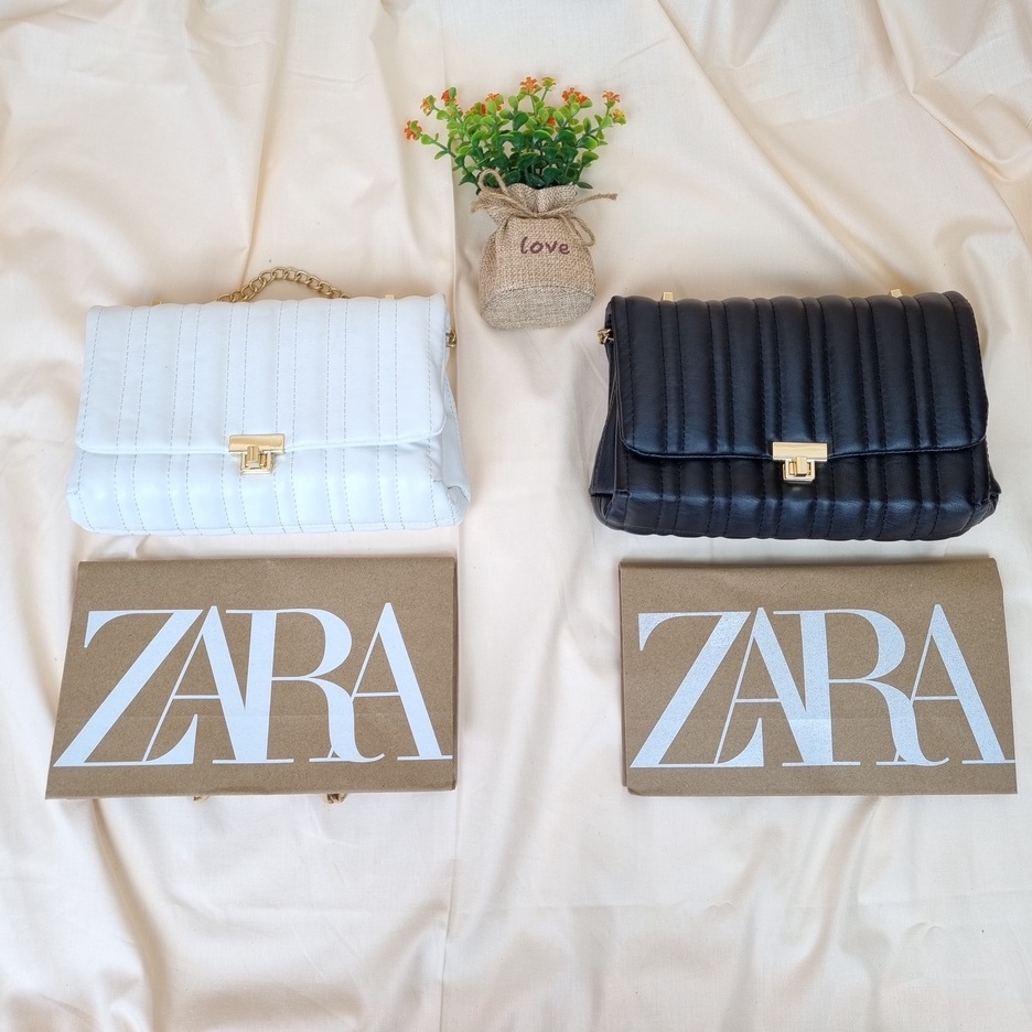 TAS ZARA SELEMPANG WANITA QUILTED SMALL MIDI CROSSBODY