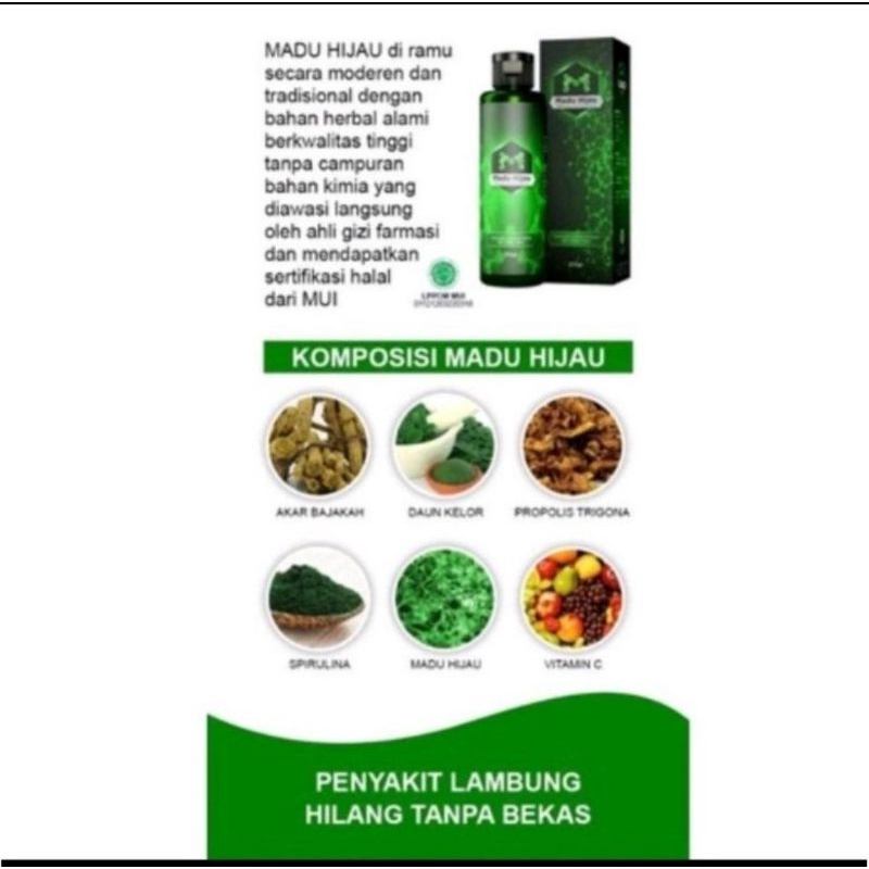 Madu hijau asli herbal asam lambung dan maag isi 201 gr original-3