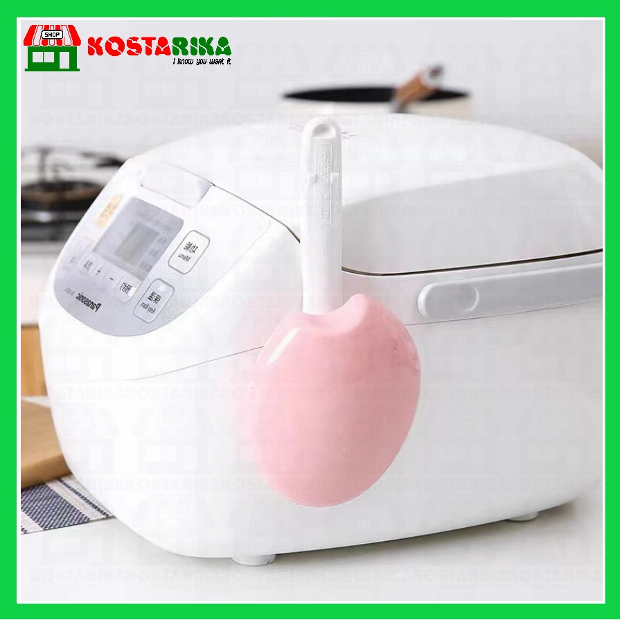 Tempat Centong Nasi Vacuum Holder Sendok Nasi Oval Tempel di Rice Cooker Tempat Centong Nasi Rice Cooker