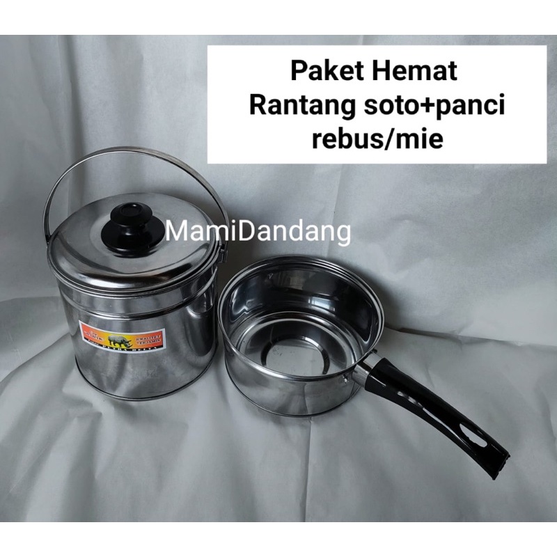 Paket murah rantang soto 14cm /panci rebus/mie 16cm