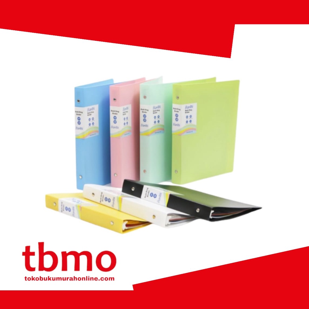 

TBMO Bantex Multiring Binder Trendy Warna Polos A5 20 Ring 3124