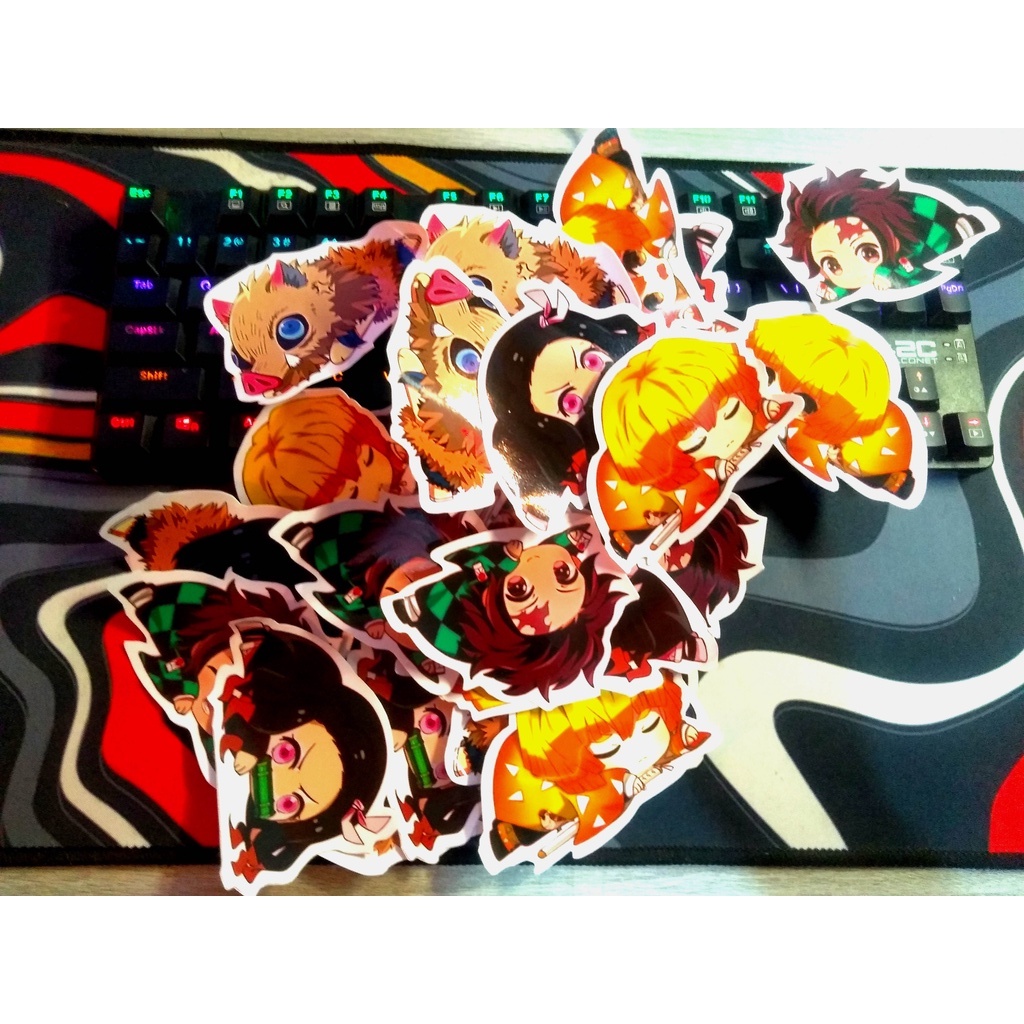 Stiker Kimetsu no Yaiba Chibi Vinyl Satuan Small
