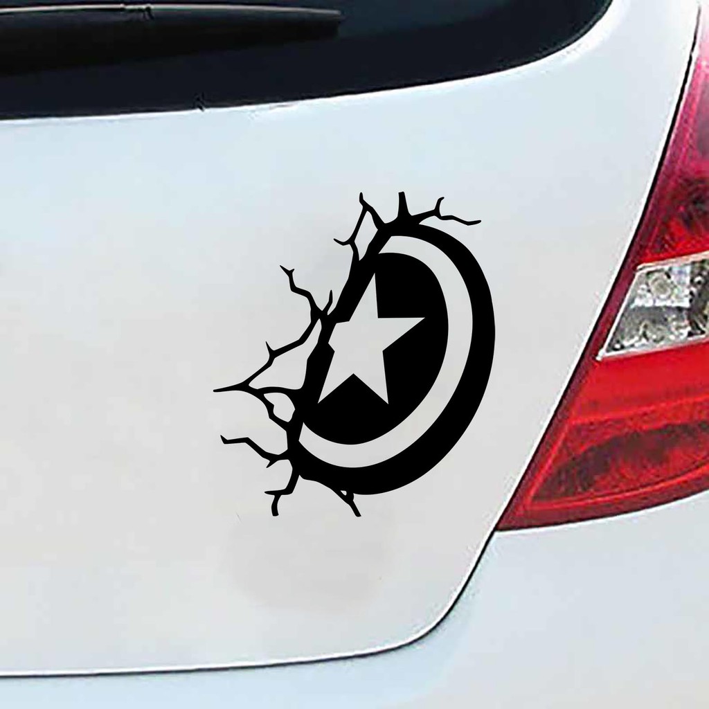Sticker Mobil Cutting Vinyl Perisai Captain America Shopee Indonesia