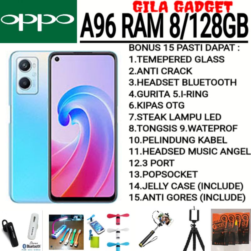 OPPO A96 RAM 8/256GB ORIGINAL GARANSI RESMI