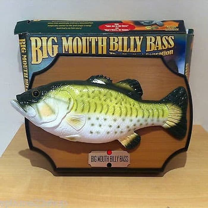 Big Mouth Billy Bass - Pajangan Ikan bernyanyi &amp; bergerak Welcome home