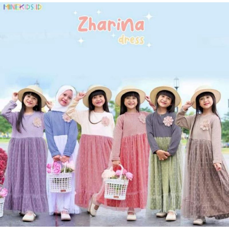 BAJU LEBARAN Zharina Long Dress by Minekids ❤️
