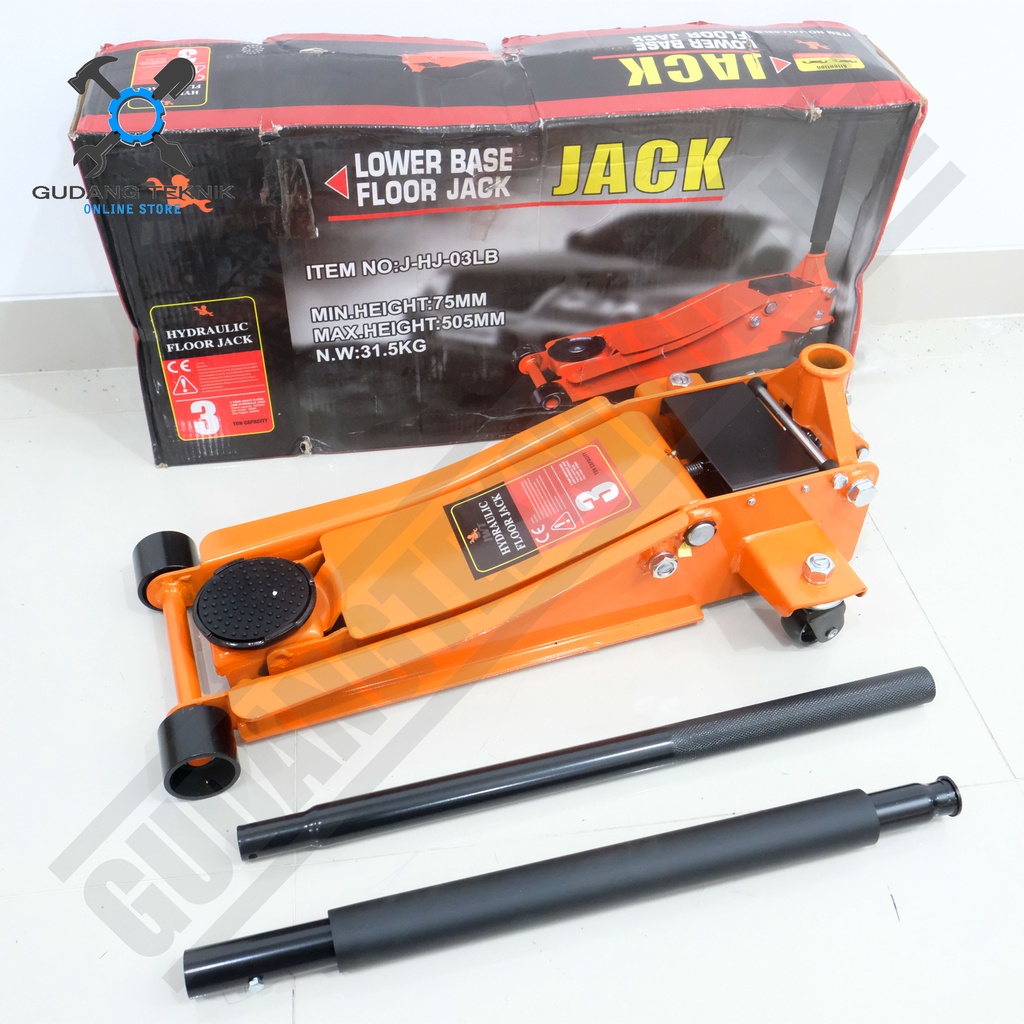 Dongkrak Buaya 3 Ton CEPER IWT / Dongkrak Mobil Truk Truck 3T Lower Base Floor Jack IWT