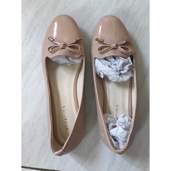 SHOERIME FLAT SHOES PEACH SIZE 40 flatshoes branded sepatu teplek warna peach