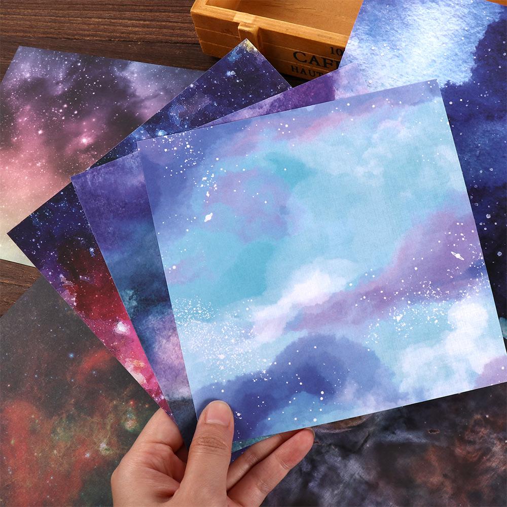 Lanfy Scrapbook Paper Art Background Hand Akun Bintang Skylight Bermotif Bahan Membuat Kartu Kertas 24lembar Craft Paper