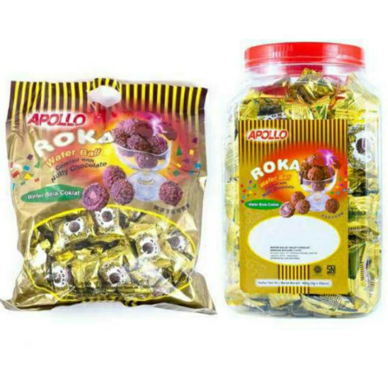 

Roka / Roka Wafer Ball / Roka isi 80 pcs / Roka Apolo / Roka Toples / Roka Bola Coklat / Apollo