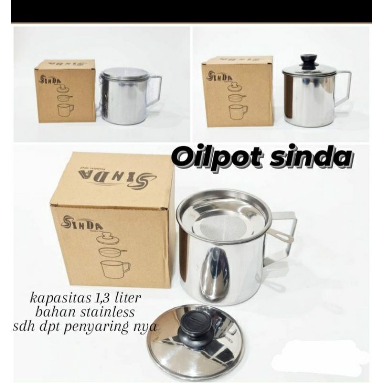 

oil pot wadah saring minyak