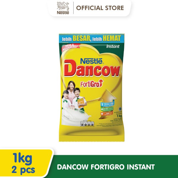 

Nestlé DANCOW FortiGro Susu Bubuk Instan Usia Sekolah Pouch 1kg - 2 pcs