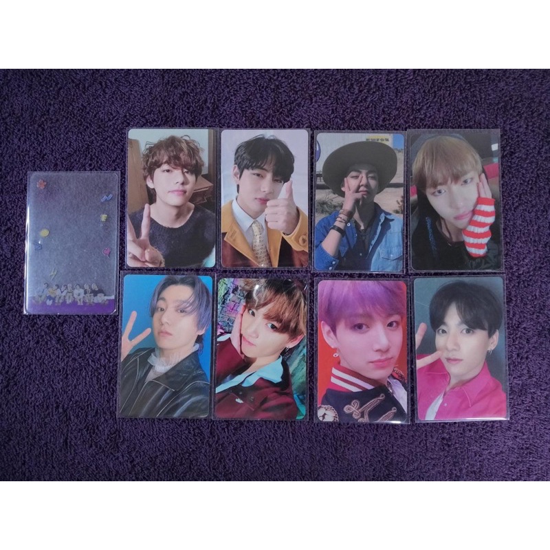 PHOTOCARD TAEHYUNG JUNGKOOK RPC DECO KIT, CREAM BUTTER, POB BE, LD M2U BUTTER, JK LIGHTS, YNWA, ANSW